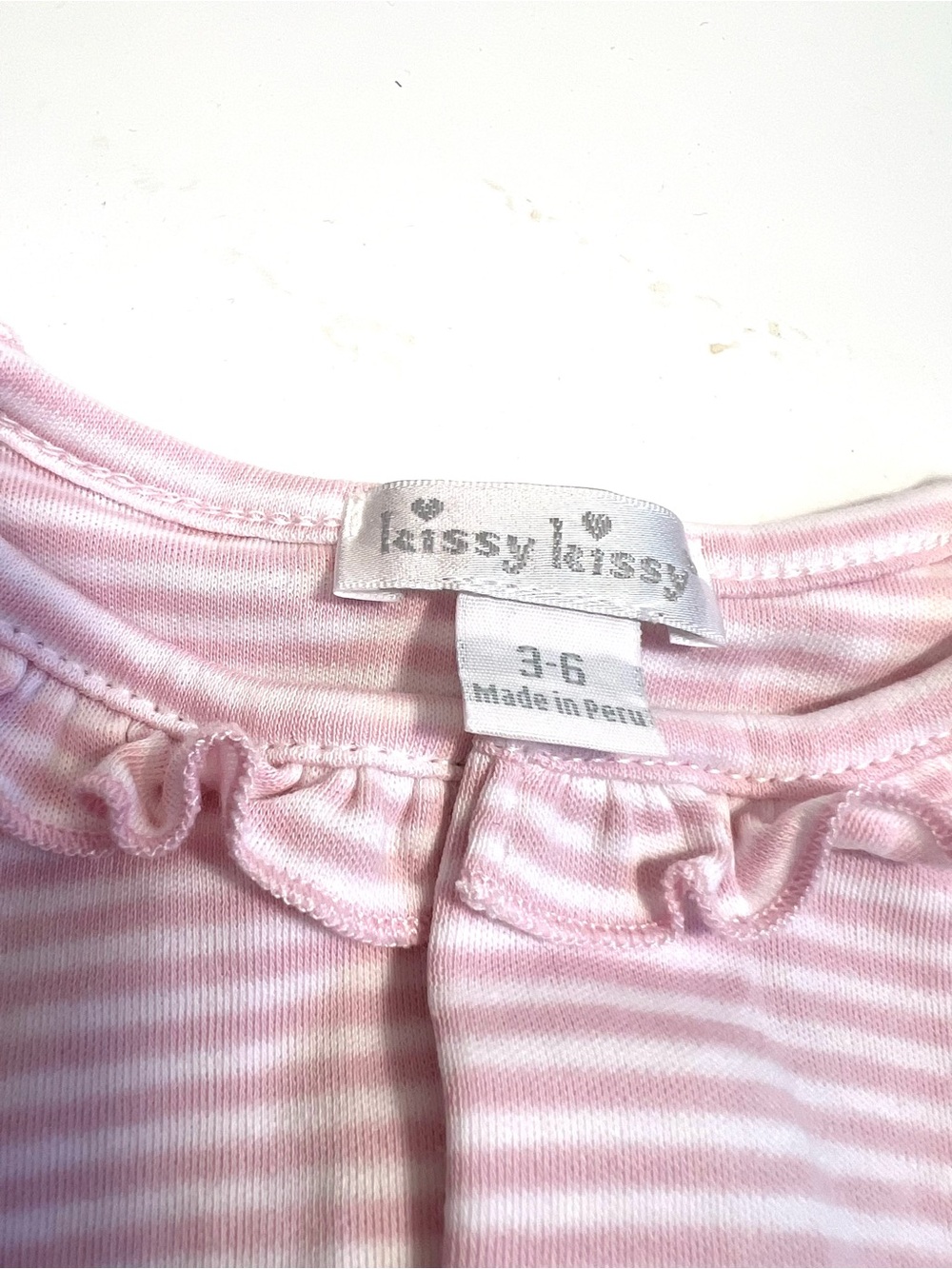 Kissy Kissy Simple Stripes Pink Playsuit Size 3-6 Months - Picture 4 of 6